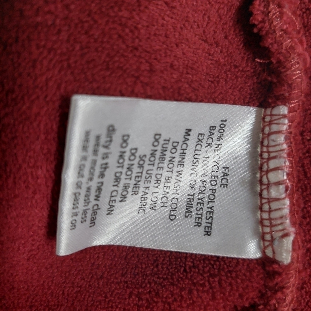 Horny Toad Dark Red Vest Fleece Full Zip Pockets Three Loop Buttons Size S - Picture 7 of 14
